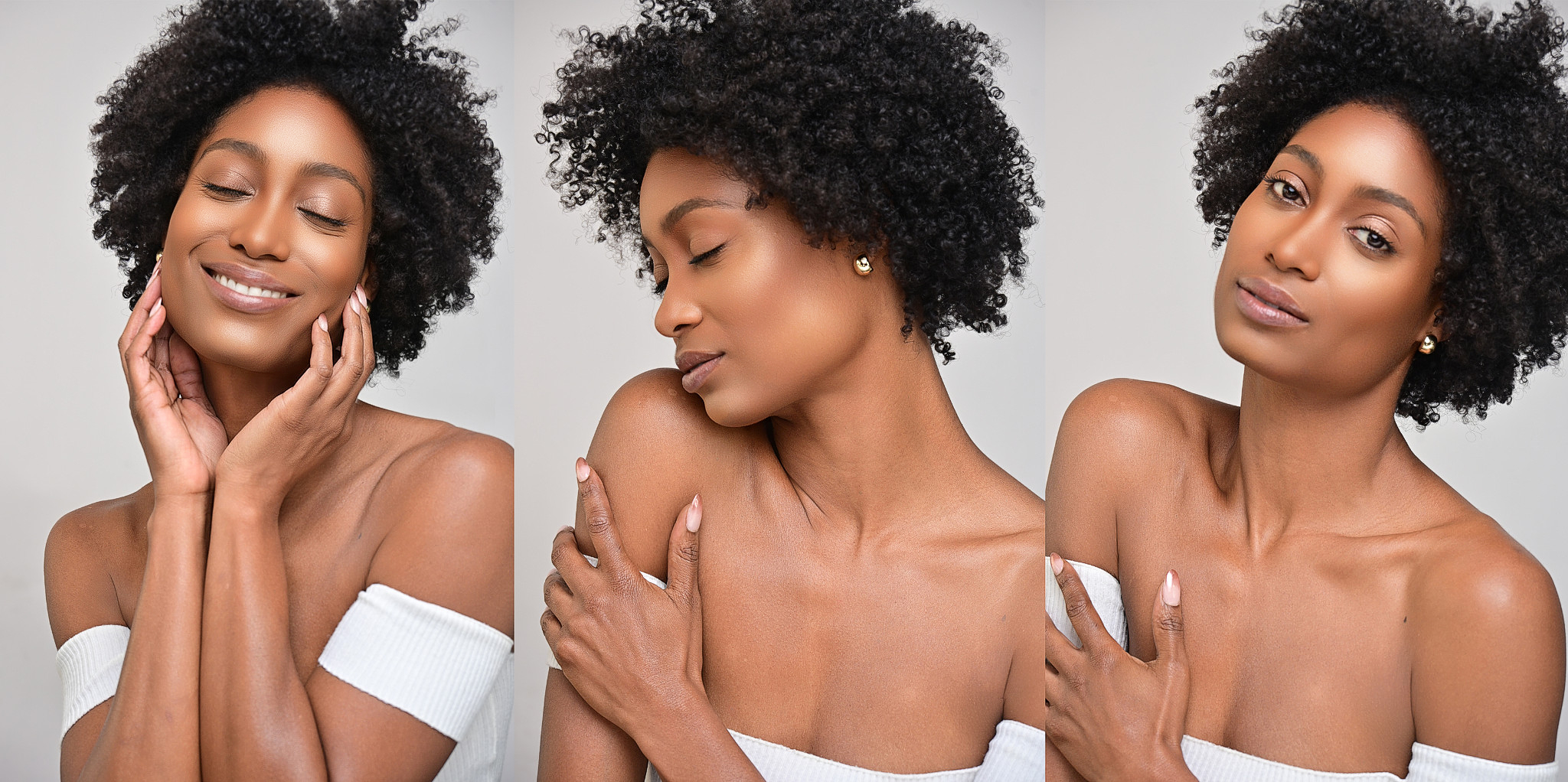 Diverse women with radiant skin in beauty campaign